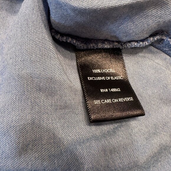 Torrid Babydoll Chambray Mini Dress Women Crinkle  Smocked Off Shoulder A Line - Picture 7 of 16